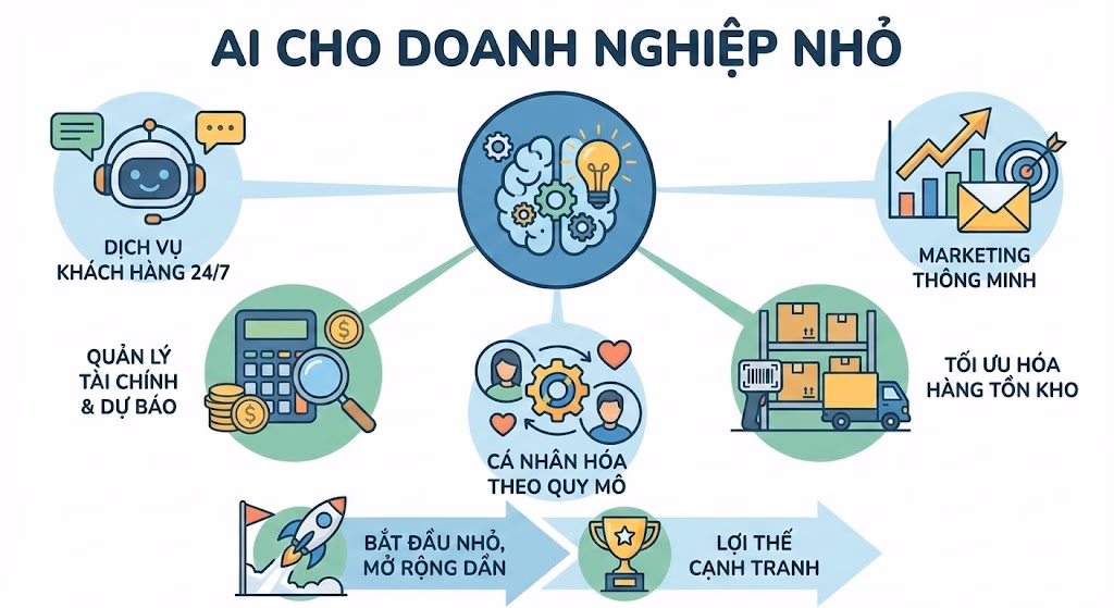 Trí Tuệ Nhân Tạo Đang Thay Đổi Hoạt Động Doanh Nghiệp Nhỏ Như Thế Nào