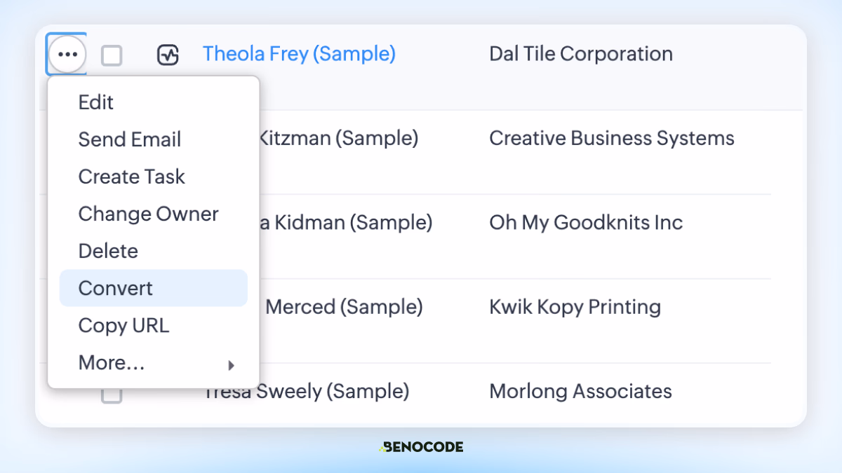 Contacts Trong Zoho Crm 3