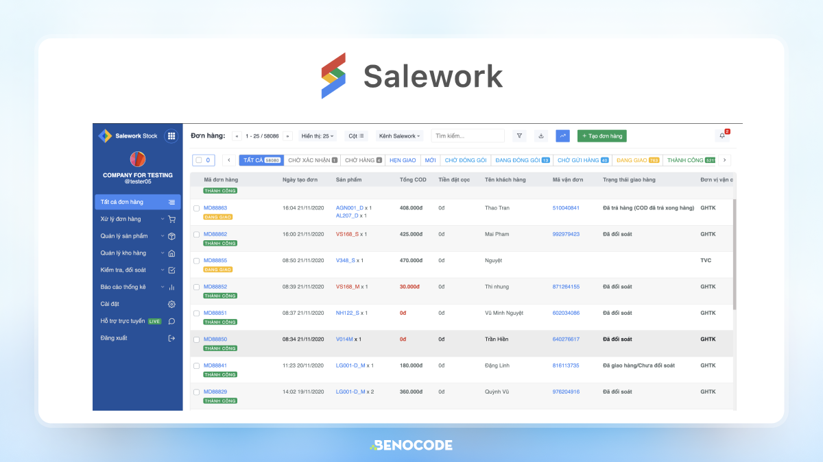 Phần mền quản l&yacute; Salework